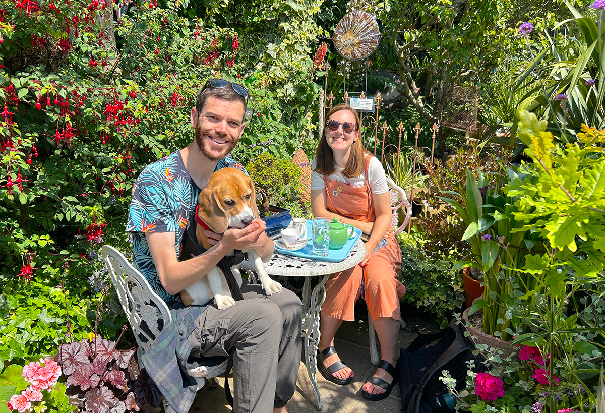 Visitors to Driftwood Garden